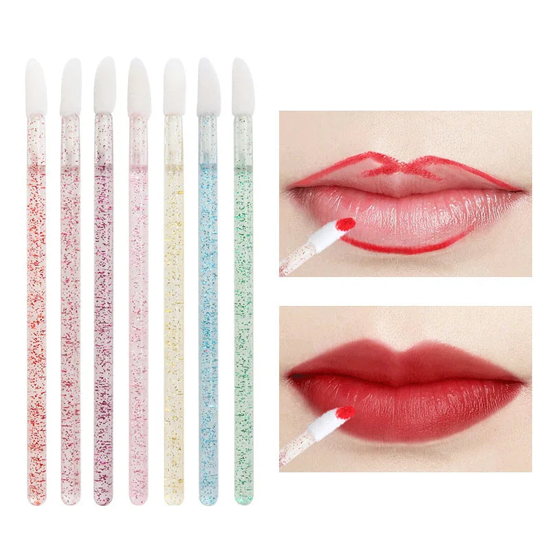 100/300PCS Crystal Lip Brush Lipstick Gloss Applicator Wands Wholesale For Eyelashes Extension Tool Kits Makeup Accessories Beauty World Shop