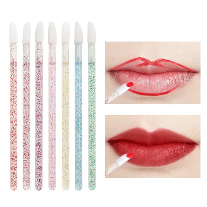 100/300PCS Crystal Lip Brush Lipstick Gloss Applicator Wands Wholesale For Eyelashes Extension Tool Kits Makeup Accessories Beauty World Shop
