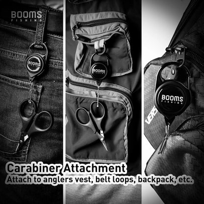 Booms Fishing Retractable Key Chain 2pcs with Antirust Spring Easy Release Badge Holder Fly Fishing Zinger Retractor Accessories Beauty World Shop
