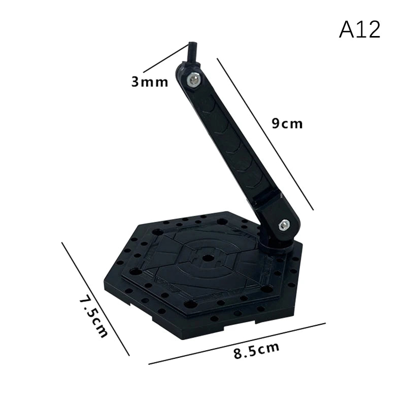 Innovative And Practical Handmade Doll DIY Holder Action Figure Model Base Display Stand Black Bracket For 1/144 HG RG Beauty World Shop
