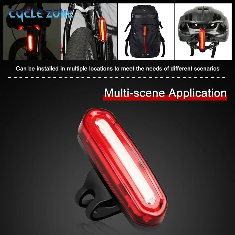 Bicycle Tail Light Night Cycling Outdoor USB Rechargeable MTB Road Bike Rear Lamp COB LED Cycling Bicycle Safety Warning Lights Beauty World Shop