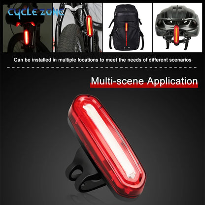 Bicycle Tail Light Night Cycling Outdoor USB Rechargeable MTB Road Bike Rear Lamp COB LED Cycling Bicycle Safety Warning Lights Beauty World Shop