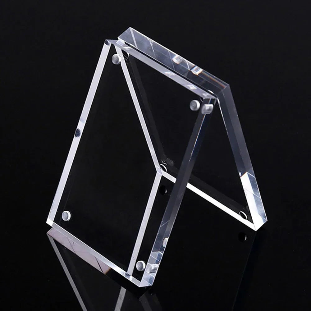 1 Pc Transparent Photo Frame Acrylic Magnetic Display Frame Poster Display Stand 3/5mm For Room Desk Home Decoration Beauty World Shop