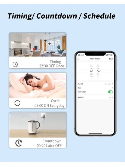 Zigbee Smart Plug 20A EU Smart Socket With Power Monitoring Timing Function Voice Control Via Alexa Google Home Yandex Beauty Fashion