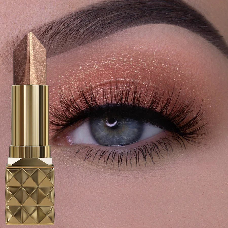 Two color Eye Shadow Stick Velvet Shimmer Eye Makeup Durable Waterproof Eyeshadow &Lipstick Glitter Contour,Highlight for Women Beauty Trend Shop