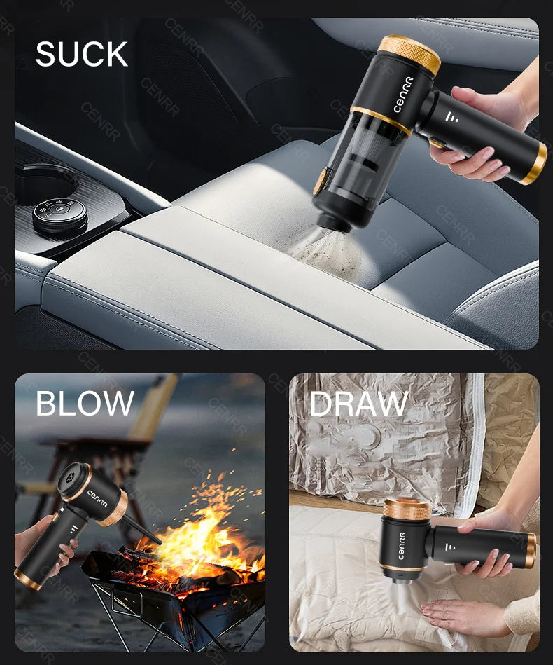 CENRR 2026 Car Vacuum Cleaner Mini 998000PA Cordless Powerful for Home Handheld Blower Car Cleaner Portable Car Vacuum Cleaner Beauty World Shop