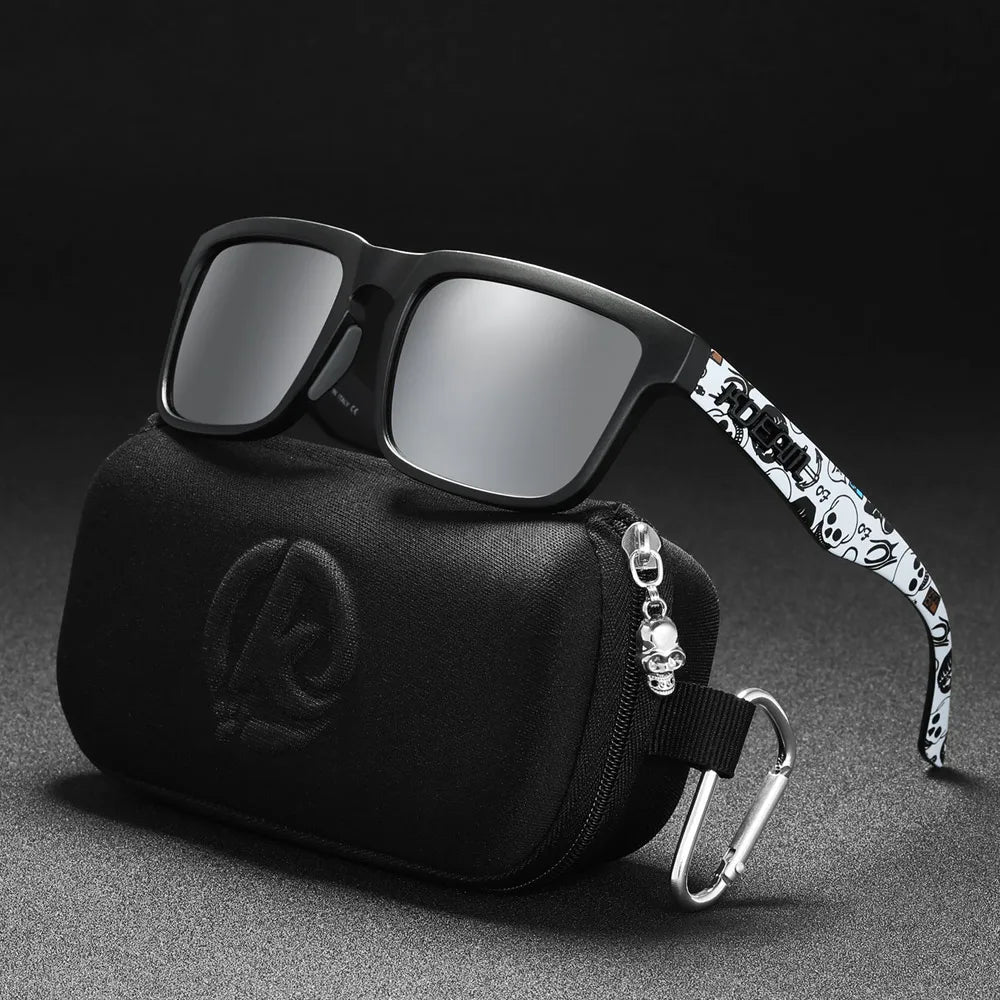 KDEAM Men's Polarized Sunglasses Square Casual Outdoors Sun Glasses Women Unisex Sunglass For Couple With Zipper Case Beauty World Shop