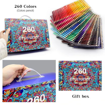 Brutfuner 48/72/120/150/160/180Colors Pencils Professional Oil Wood Soft Watercolor Pencil For School Draw Sketch Art Supplies Beauty World Shop