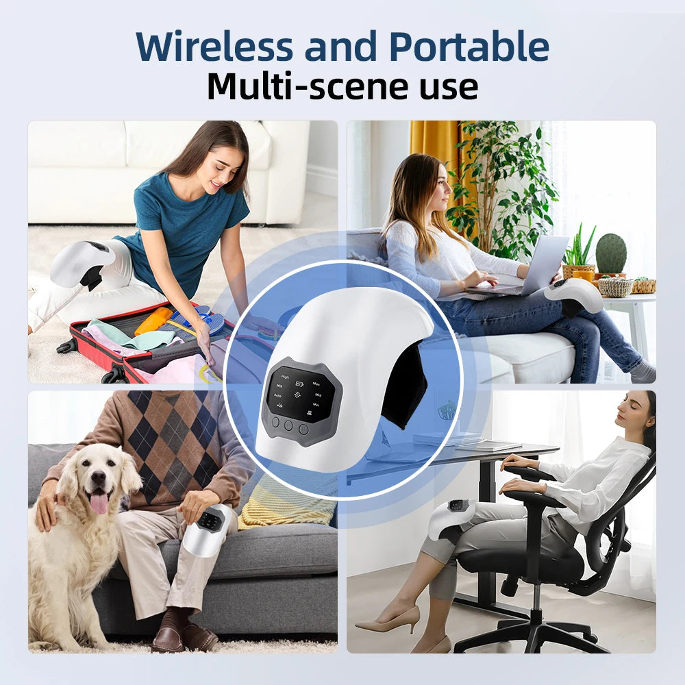 Smart Knee Massager Hot Compress Knee Relaxing Massager Infrared Heating Vibration Knee Pain Relief Elbow Shoulder Massager Beauty World Shop
