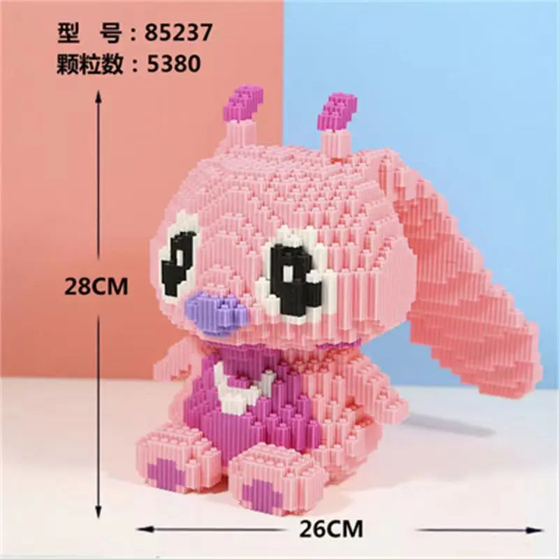 Herocross Disney Building Block Stitch Giant Stitzer Assembly Toy Children's Birthday Gift Puzzle Desktop Decoration Beauty World Shop