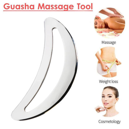 Stainless Steel Gua Sha Tool Muscle Scraper For Relieve Foot, Calf, Neck Pain, Relieves Plantar Fasciitis & Achilles Tendinitis Beauty World Shop