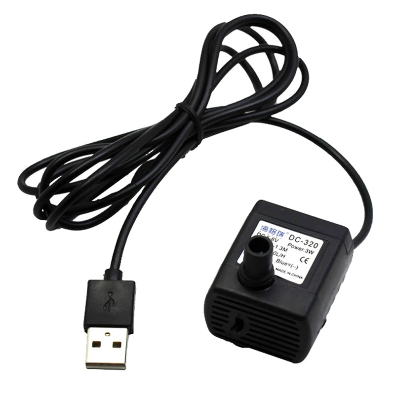 Pet Water Fountain Pump Dispenser Drinking Fountain Replacement Accessories DC 5V USB 40dB Ultra-quiet for Fountain Aquarium Beauty World Shop