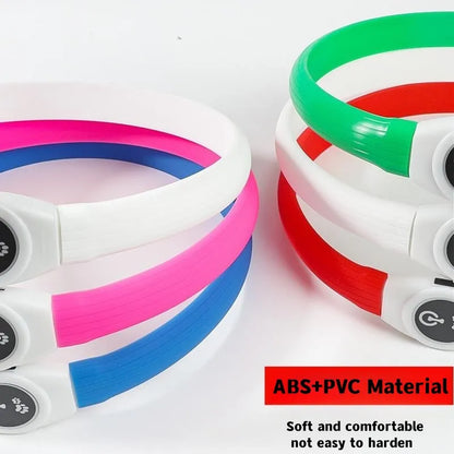 New Led Luminous Dog Collar PVC Waterproof , For Large Medium Small Dogs Collar Usb Light Night Safety Pet Glowing Accessories Beauty World Shop