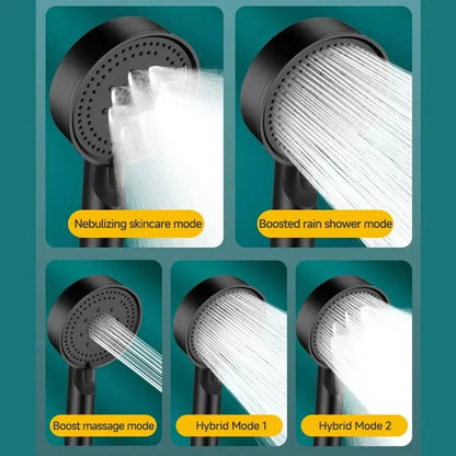 5 Modes Pressure Boost Shower Head Multifunction Adjustable Large Water Shower Nozzle Massage Bathroom Accessory Beauty World Shop