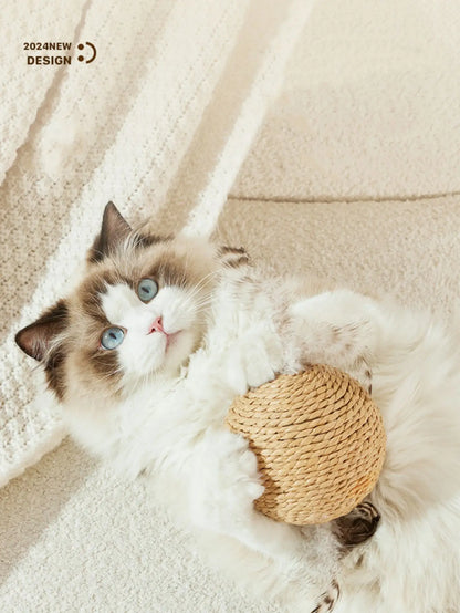 10CM Interactive Sisal Cat Scratching Ball Toy For Kitten Teeth Cleaning Anti Bite Cat Ball Sounding Toy Pet Supplies Beauty World Shop