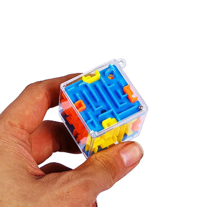 mini 3D Maze Magic Cube Six-sided Transparent Puzzle Speed Cube Rolling Ball Cubes Maze Toys For Children Stress Reliever Toys Beauty Fashion
