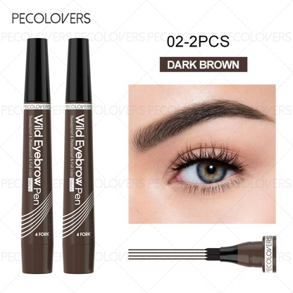 6 Colors 1pc Eyebrow Pen Waterproof 4 Split Tip Eyebrows Pen Eyebrow Tattoo Pen Waterproof Liquid Black Eyebrow Makeup Pencil Beauty World Shop