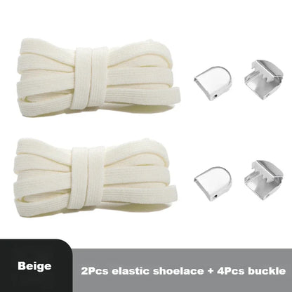 No tie Shoelaces for Shoes 8MM Flat Elastic laces Sneakers Kids Adult Quick Shoelace without ties Shoe Accessories Beauty World Shop