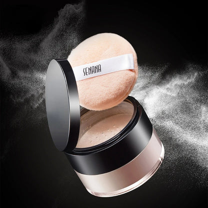 Hydrating Flawless Setting Powder,Natural Nude Finish Oil Control Strong Concealer for All Skin Types Fine Powdery Face Makeup Beauty World Shop