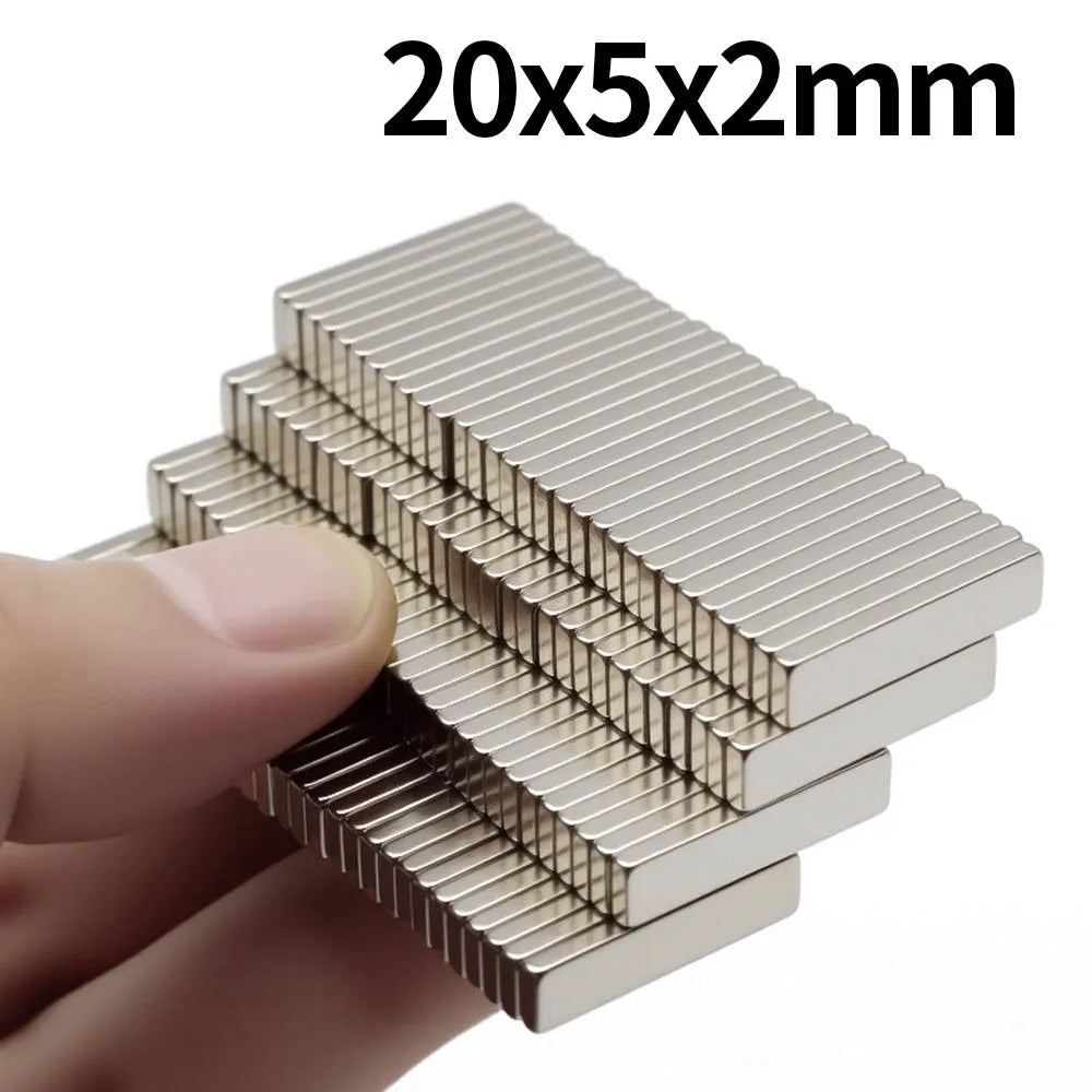 20x5x2mm Super Strong Neodymium Magnet N35 NdfeB Permanent Magnetic imanes Block Powerful Magnets Refrigerator Magnet Beauty World Shop