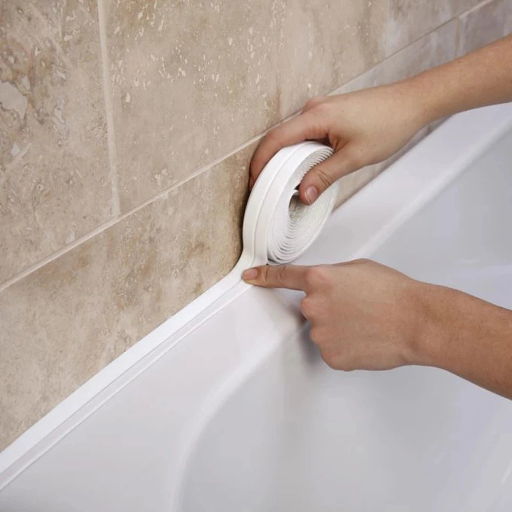 PVC tape Waterproof wall glue sink edge seal mildew resistant caulking strip Kitchen bathroom shower tub Beauty World Shop