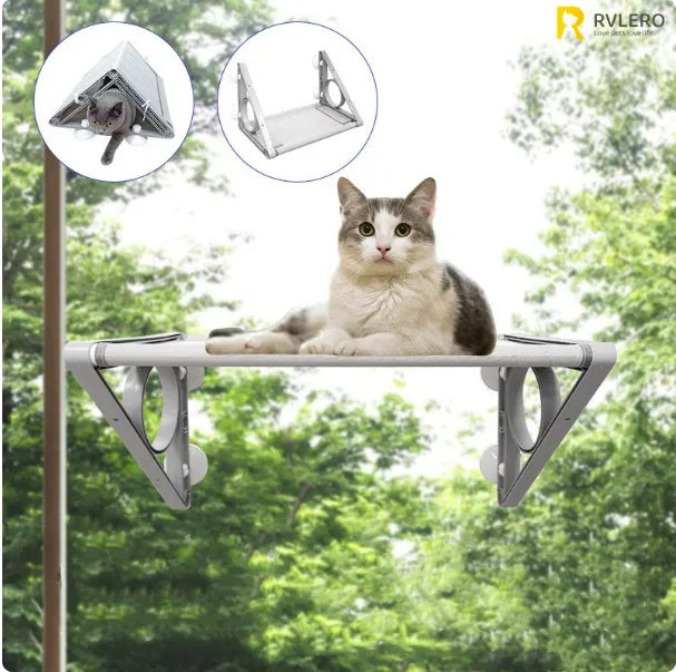 Cat Hammock Window Bed Kitten Sunny Seat Hanging Mount Beds Cat Sofa double-decker tunnels Suction Cup Wall Pet Hanging Winter Beauty World Shop