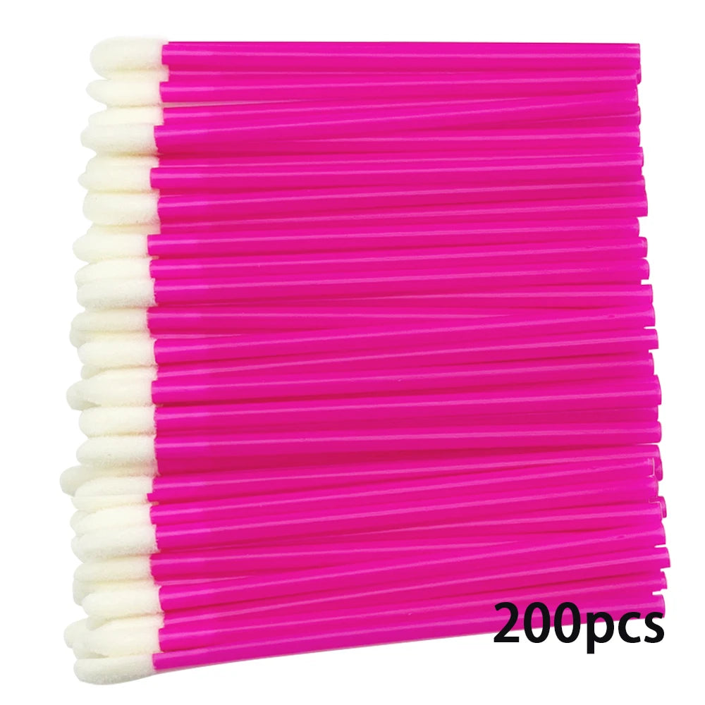 100/200pcs Lip Wands Applicators Eyelashes Brushes Lipstick Brush Mascara Applicator Gloss Wands Eyelash Extension Makeup Tool Beauty World Shop