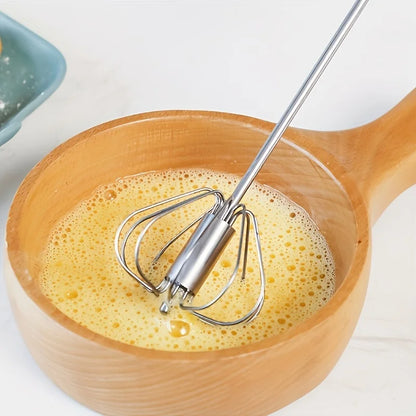 Stainless Steel Egg Beater Durable Semi-Automatic Mixer for Effortless Egg Cream Mixing Stirring and Beating for Kitchen Baking Beauty World Shop
