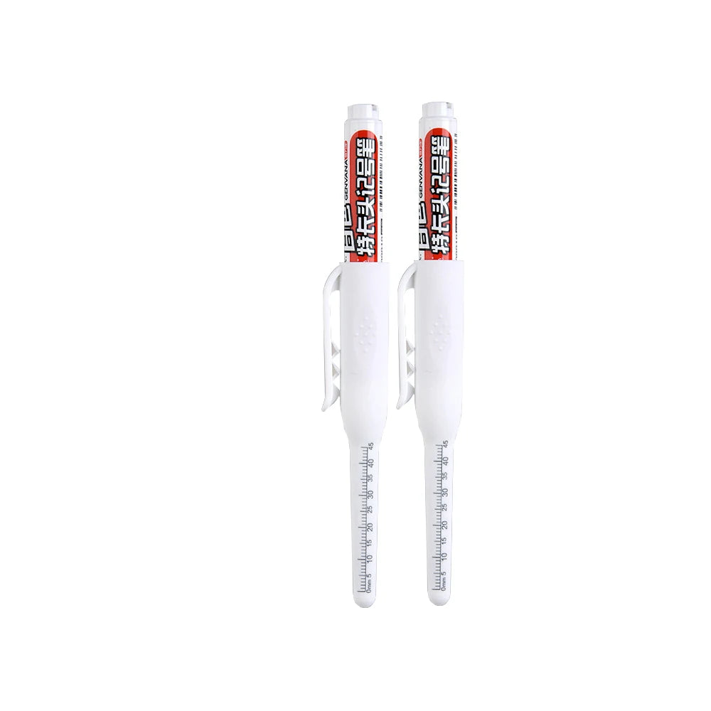 45mm Waterproof Deep Hole Marker Pens Long Nib Head Carpenter Pen Black/Blue/Red Ink for Multi-Purpose Woodworking Hand Tools Beauty World Shop