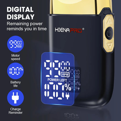 HIENA Shaving Machine Men Electric Shaver Hair Clipper Rechargeable Metal Housing Pro Electric Shaver for Men Electric Home Beauty World Shop
