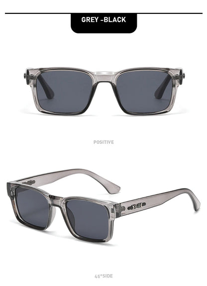 Light Luxury Square Sunglasses Minimalist Design Elegant Unisex Uv400 Protection Sun Glasses 9017 Beauty World Shop