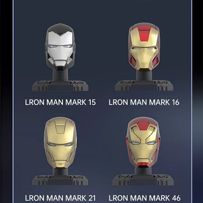 MORSTORM Tony Stark Iron Man Helmet MK7 MK15 MK46 MK85 MK42 MK21 MK 16 Anime Figure Model Assembly Toys Blind Box Christmas Gift Beauty World Shop