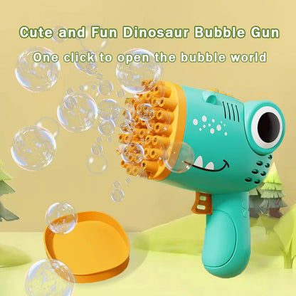 40 Hole Dinosaur Bubble Handheld Bubble Machine, Electric Bubble Gun Outdoor Wedding Party Toy(without Bubble Water) Beauty World Shop
