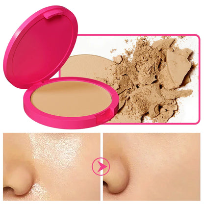 4 Color Oil Control Matte Face Powder Long Lasting Flawless Setting 1PC Powder Face Makeup Full Coverage Pressed Powder Gifts Beauty Trend Shop