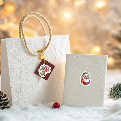 500pcs Laser Cartoon Christmas Stickers Christmas Gift Wrapping Label Sticker Reward Stickers Scrapbook Stationery,1" Beauty World Shop