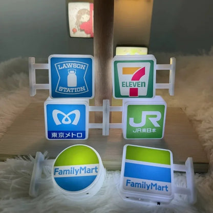 3d Magnetic Fridge Stickers Convenience Store Magnets Light Signs Ornaments Sam'S Supermarket Luminous Light Box Decorative Beauty World Shop