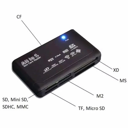 Usb 2.0 All In One Mini Memory Card Reader, Multifunctional Card Reader,, 480mbps, Tf, M2, Xd, Cf, Micro Sd Beauty World Shop