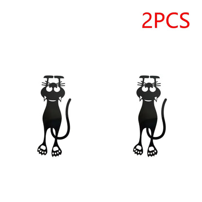 1-5PCS Kawaii Black Cat Bookmarks for Books 3D Plastic Stereo Animal Book Mark for Student Teacher's Gifts Creative Stationery Beauty World Shop