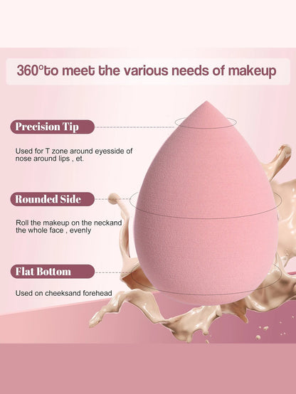 4/8 Foundation Blender; Cosmetics Sponge; Smooth Foundation; Concealing Beauty Sponge; Makeup Blender; Beauty World Shop
