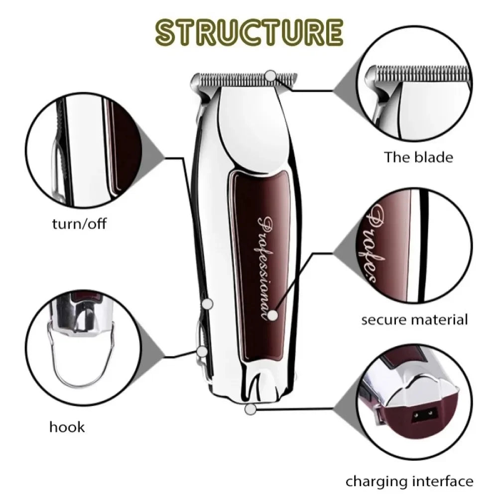 Hair Clipper Rechargeable Cordless Trimmer For Men Grooming Professional Electric Beard Hair Cutting Machine Edge Hair Clipper Beauty Trend Shop