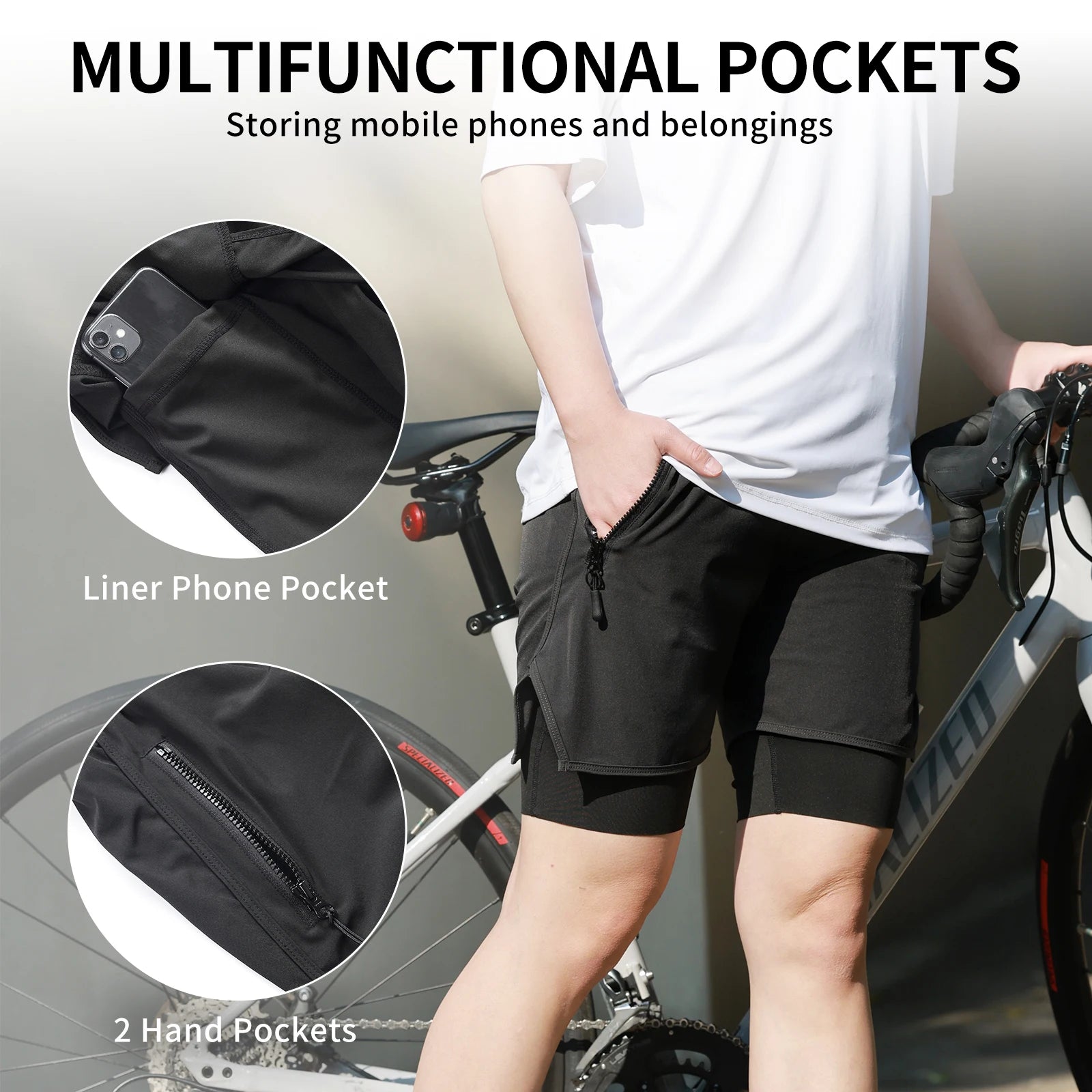 WOSAWE Bicycle Shorts Spring Summer Motocross Racing Shorts Downhill Mountain Bike short Pants Non-removable Cycling Underwear Beauty World Shop