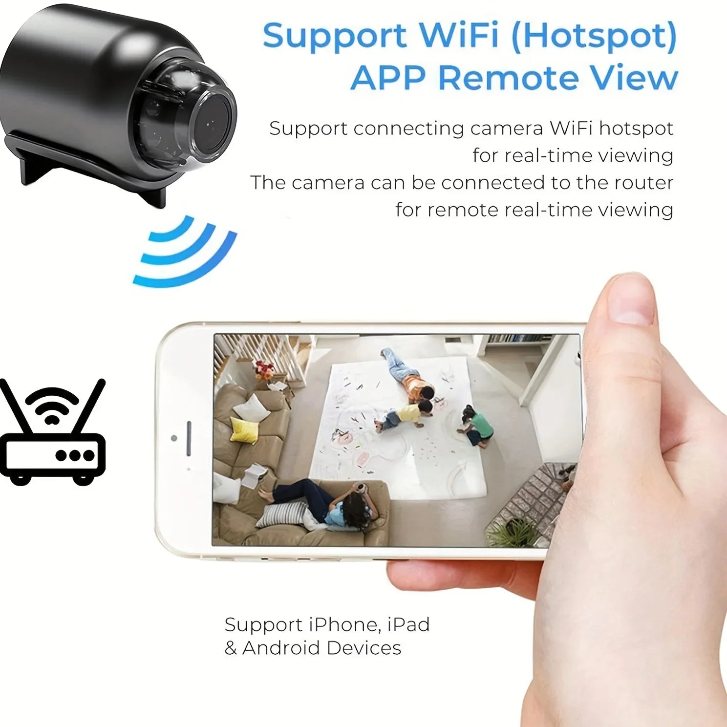 1080P HD Mini WiFi Camera Indoor Safety Security Surveillance Baby Monitor Night Vision Camcorder IP Cam Audio Video Recorder Beauty World Shop