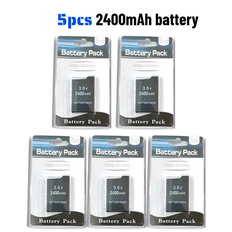3600mAh for SONY PSP2000 Handheld Game Console Backup Battery Pack 2400mAh for SONY PS Lite PSP-2000 PSP-3000 PSP-3004 Batteries
