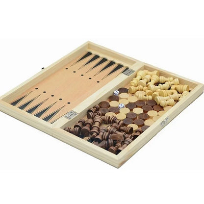 3 In 1 Board Party Table Games Dice Chess Backgammon Board Entertainment Travel Games Checkers Chess Beauty World Shop