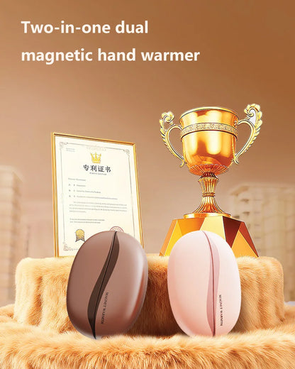Hand Warmer Rechargeable Magnetic Design Electric Handwarmers 6000mah Split-type Skin-friendly Material Electric Heater Beauty World Shop