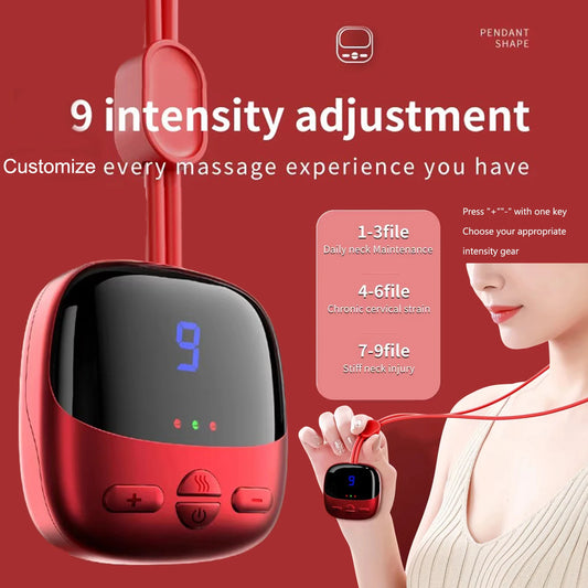 NEW Mini Smart Hanging Neck Shoulder Cervical Spine Massager Mini Portable Hot Compress Neck Artifact Dredging Neck Protector Beauty World Shop