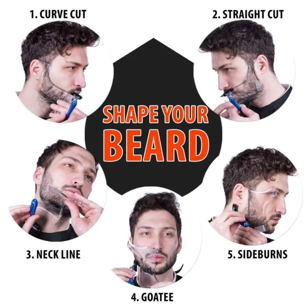 Beard Styling Comb Limpar Barba Régua Dos Homens Cuidados Pente Costeletas Barba Guarnição Contorno Ferramenta Beauty World Shop