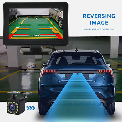Easy Installation 4.3Inch or Rear View Camera Monitor Screen Reversing Camera for Car Parking Parking System Camera for Vehicle Beauty World Shop