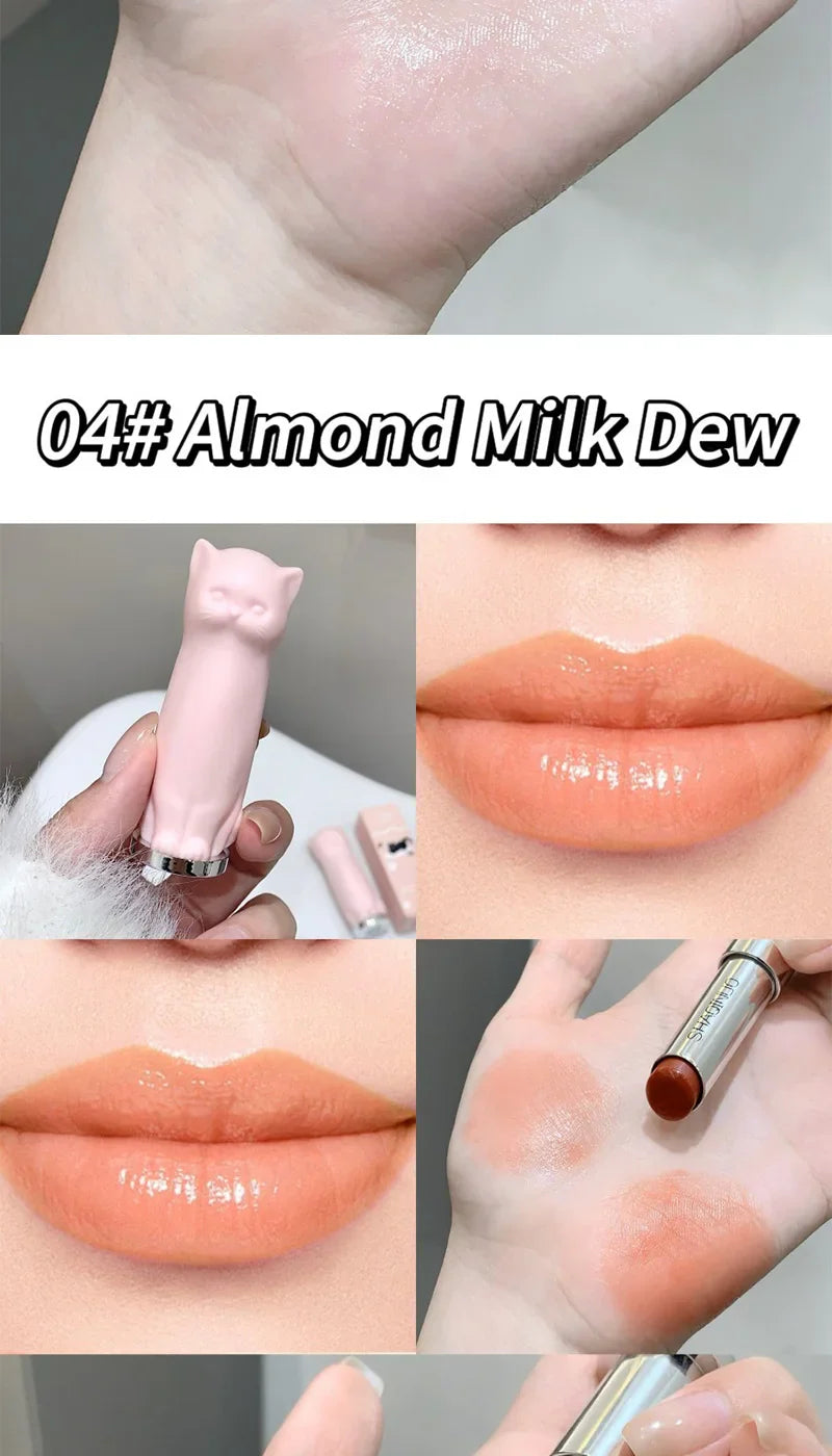 SHAQINUO Meowoqinqin Moisturizing Color Lip Balm, anti-dryness and crack fade lip lines Student Moisturizing lipstick Beauty Trend Shop