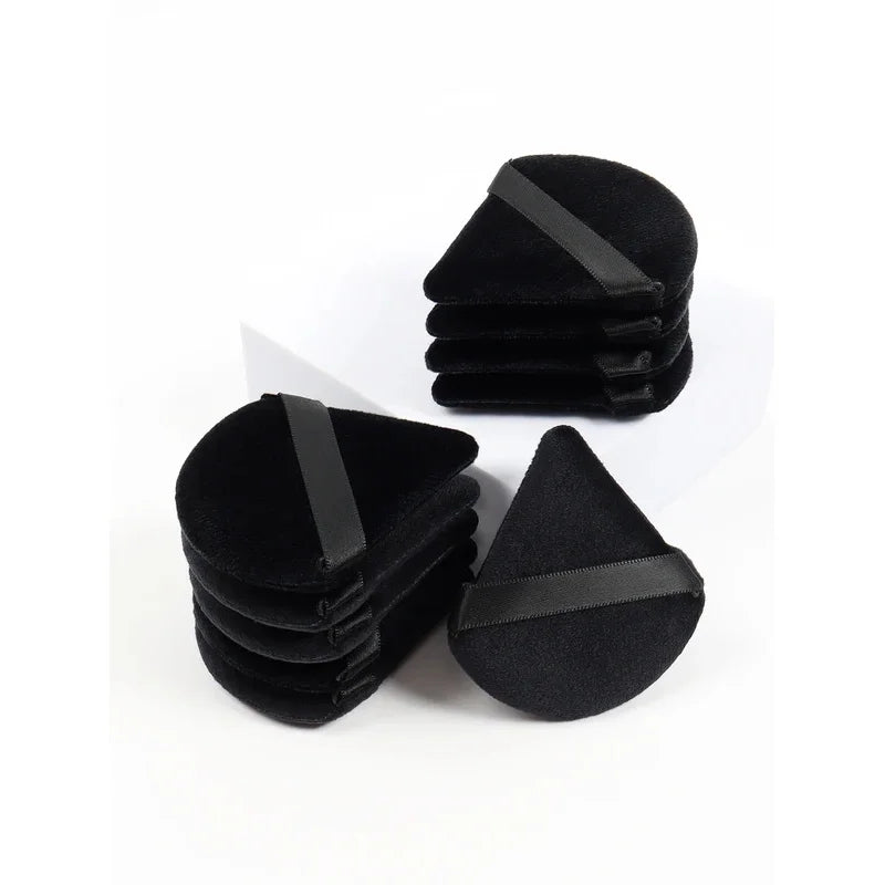 Black Triangle Powder Puff Facial Makeup Sponge Soft Velvet Cosmetics Puff Mixer Beauty Foundation Make-Up Sponge Makeup Access Beauty World Shop